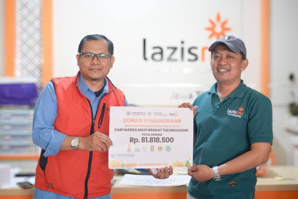 Solidaritas Kemanusiaan Mengalir dari Tulungagung, Lazismu Salurkan Rp81,8 Juta untuk Korban Banjir Sumatra